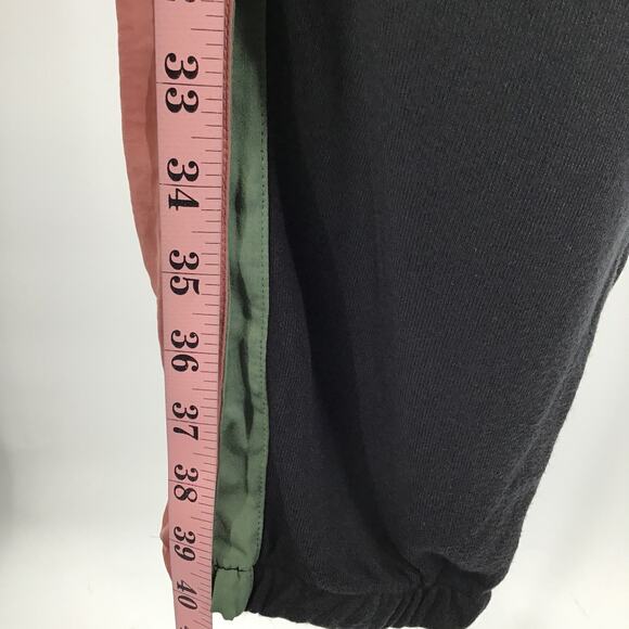 PJ SALVAGE M  black green drawstring terry jogger lounge pajama pants NWT b63 - Picture 5 of 8